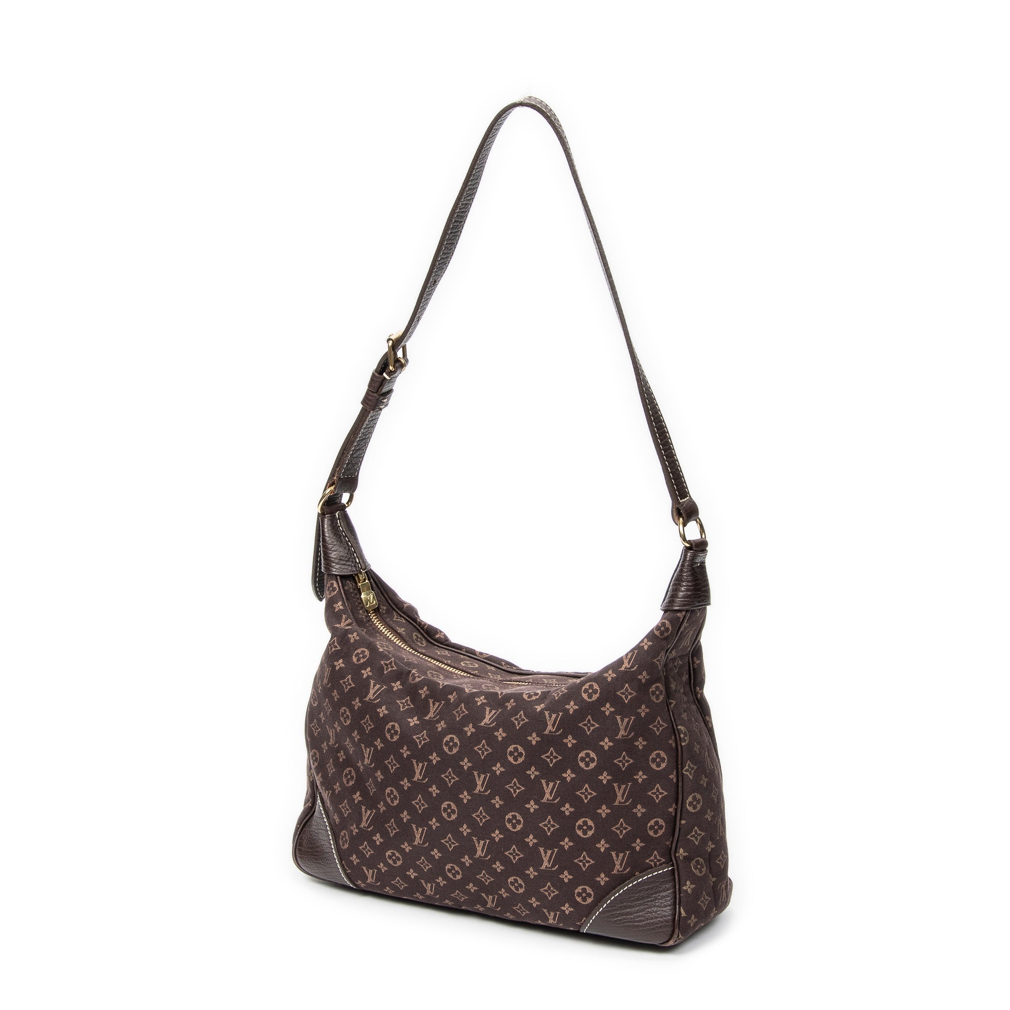 Shoulder Bag Boulogne Brown Monogram Mini Lin
