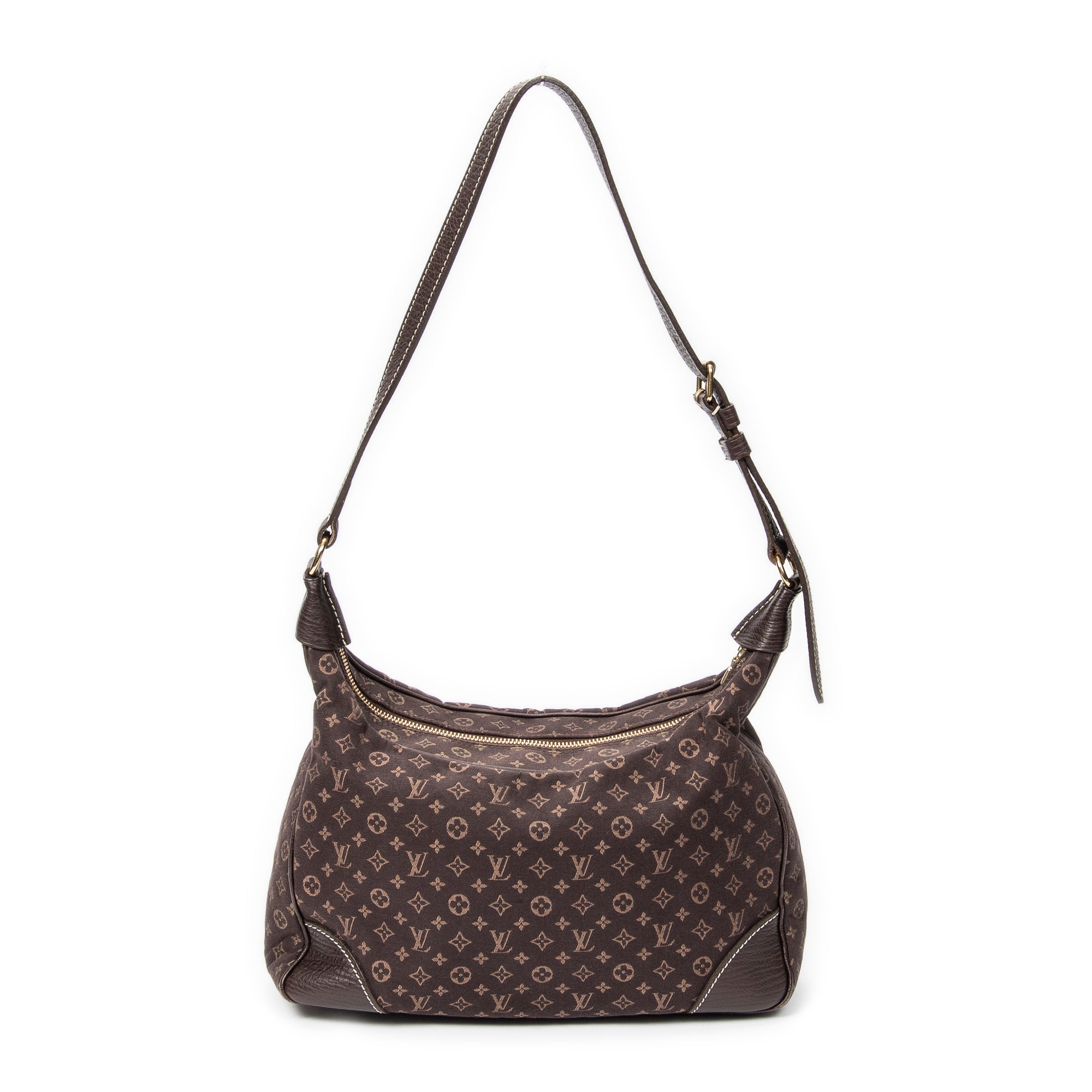 Shoulder Bag Boulogne Brown Monogram Mini Lin