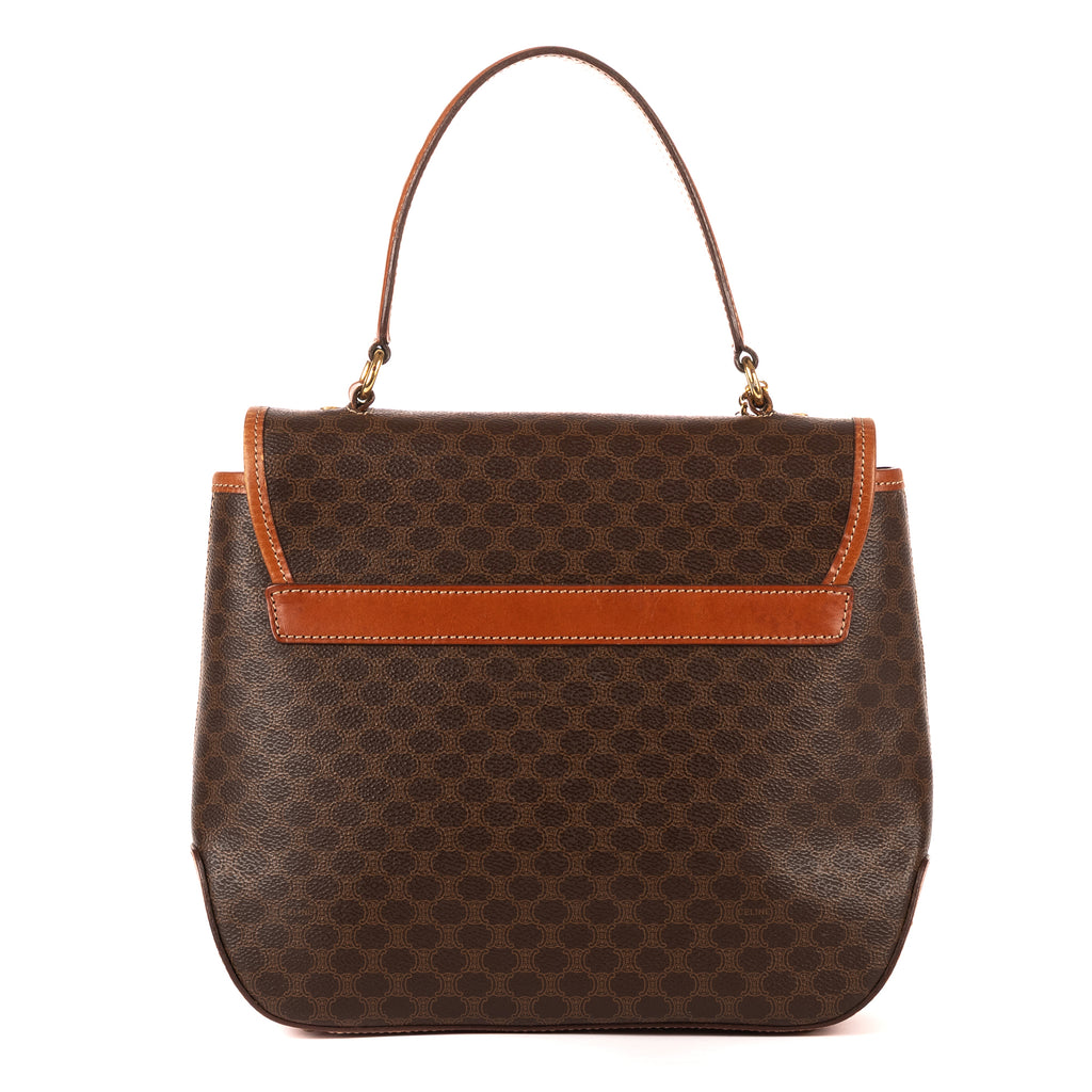 Celine - Sac à Rabat à Poignée Supérieure Vintage - Marron