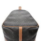 Travel Bag Vintage Large Travel Boston Black Honeycomb Coated Canvas