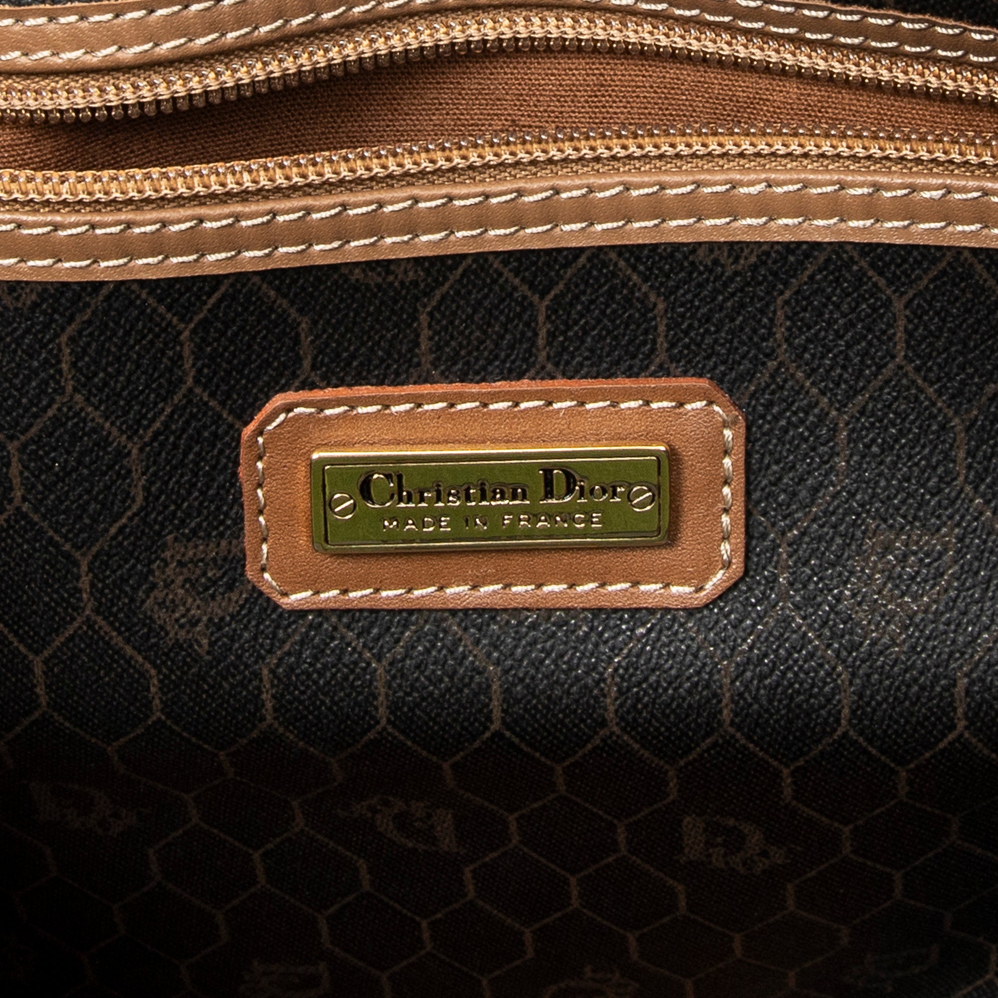 Travel Bag Vintage Large Travel Boston Black Honeycomb Coated Canvas