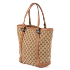 Bolso de hombro Miss GG Vertical Tote lona monograma beige