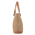 Bolso de hombro Miss GG Vertical Tote lona monograma beige