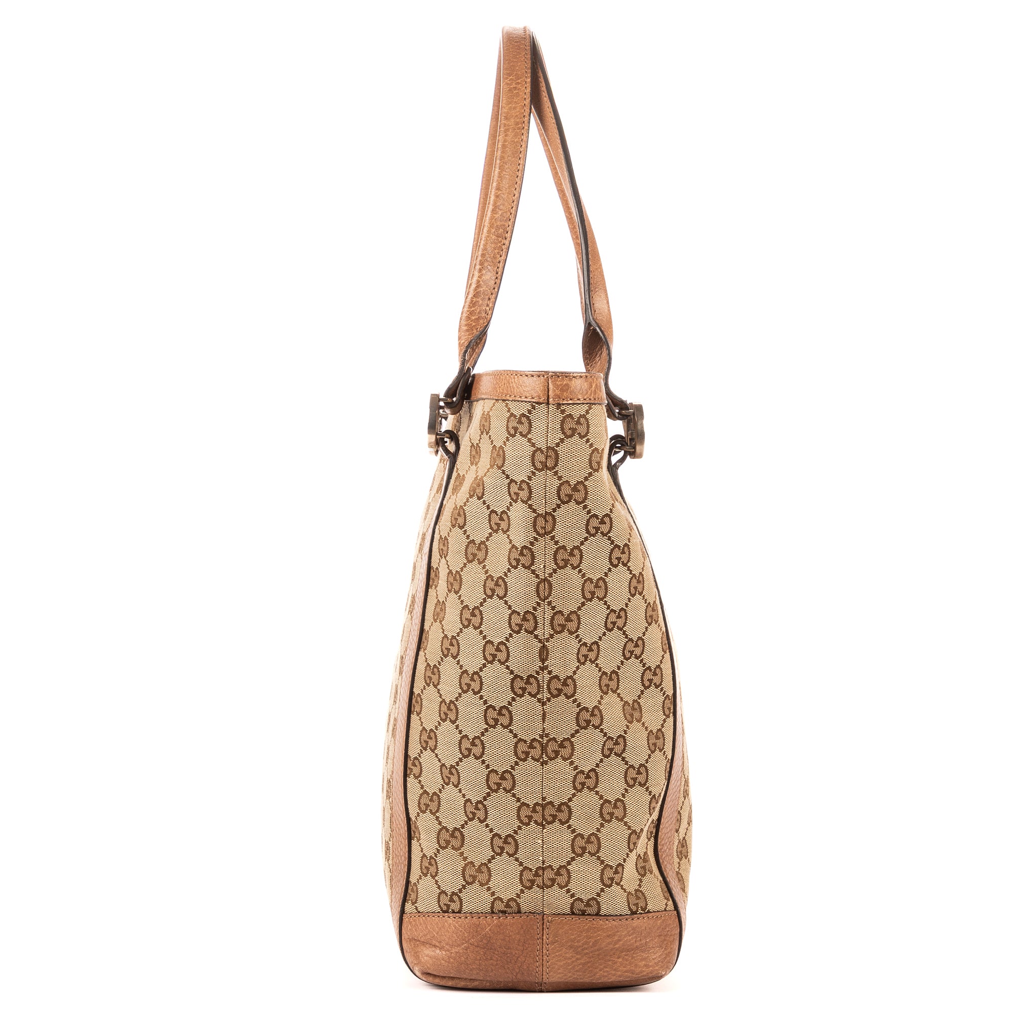 Bolso de hombro Miss GG Vertical Tote lona monograma beige