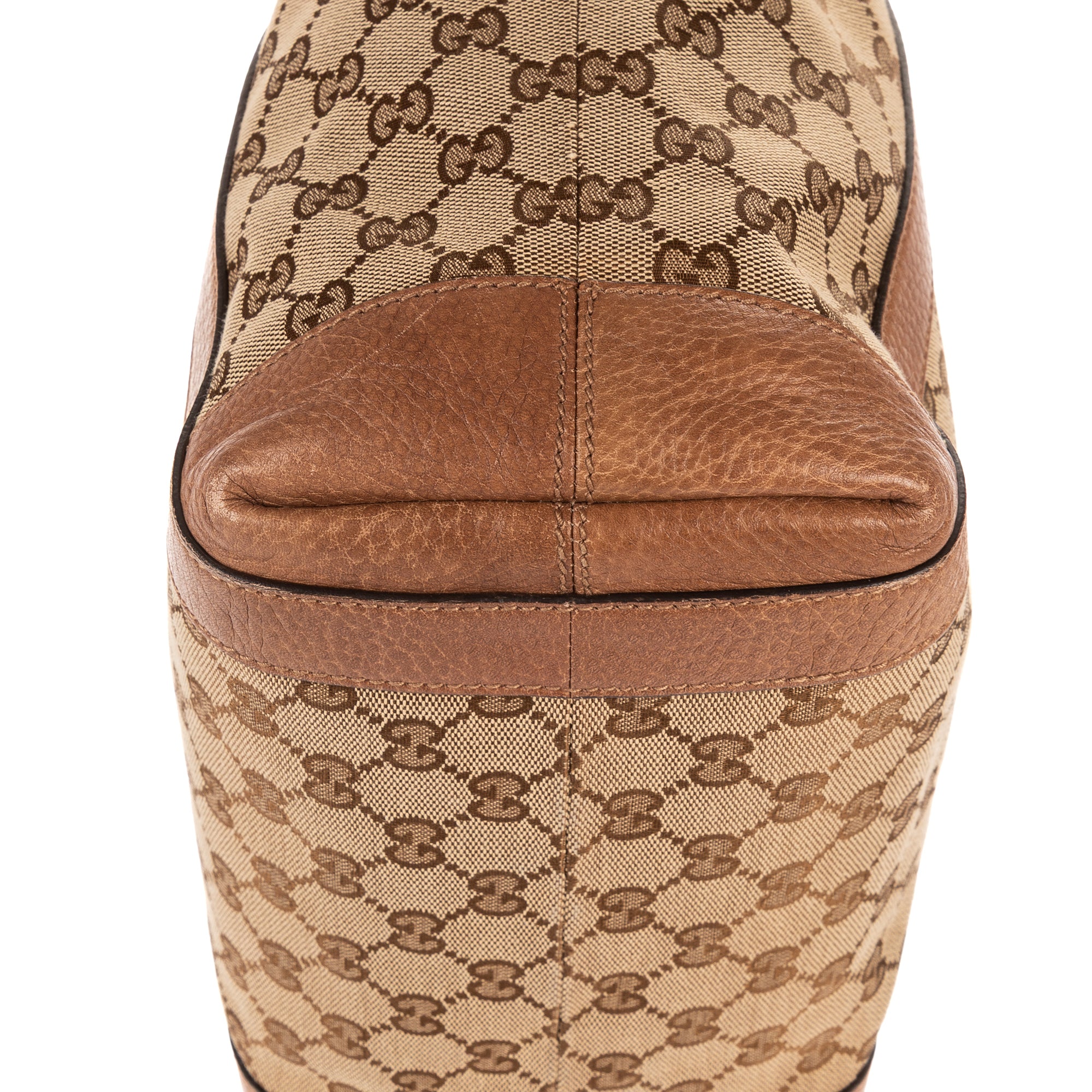 Bolso de hombro Miss GG Vertical Tote lona monograma beige