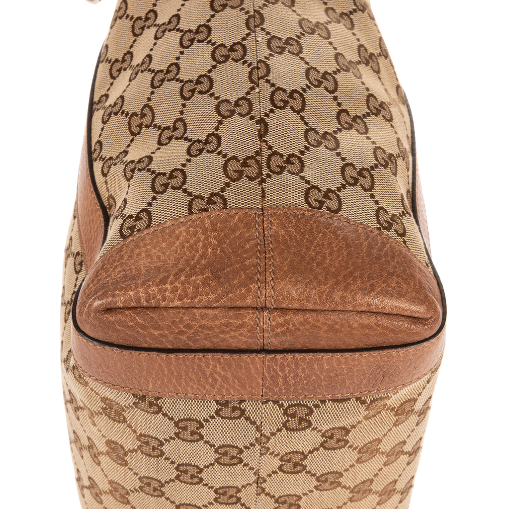 Bolso de hombro Miss GG Vertical Tote lona monograma beige