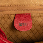 Backpack Large Bamboo Backpack Red Suede Leather