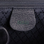 Mochila grande de bambú en piel de ante azul
