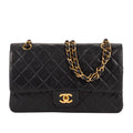 Shoulder Bag Classic Double Flap 26 Navy Quilted Lambskin Leather