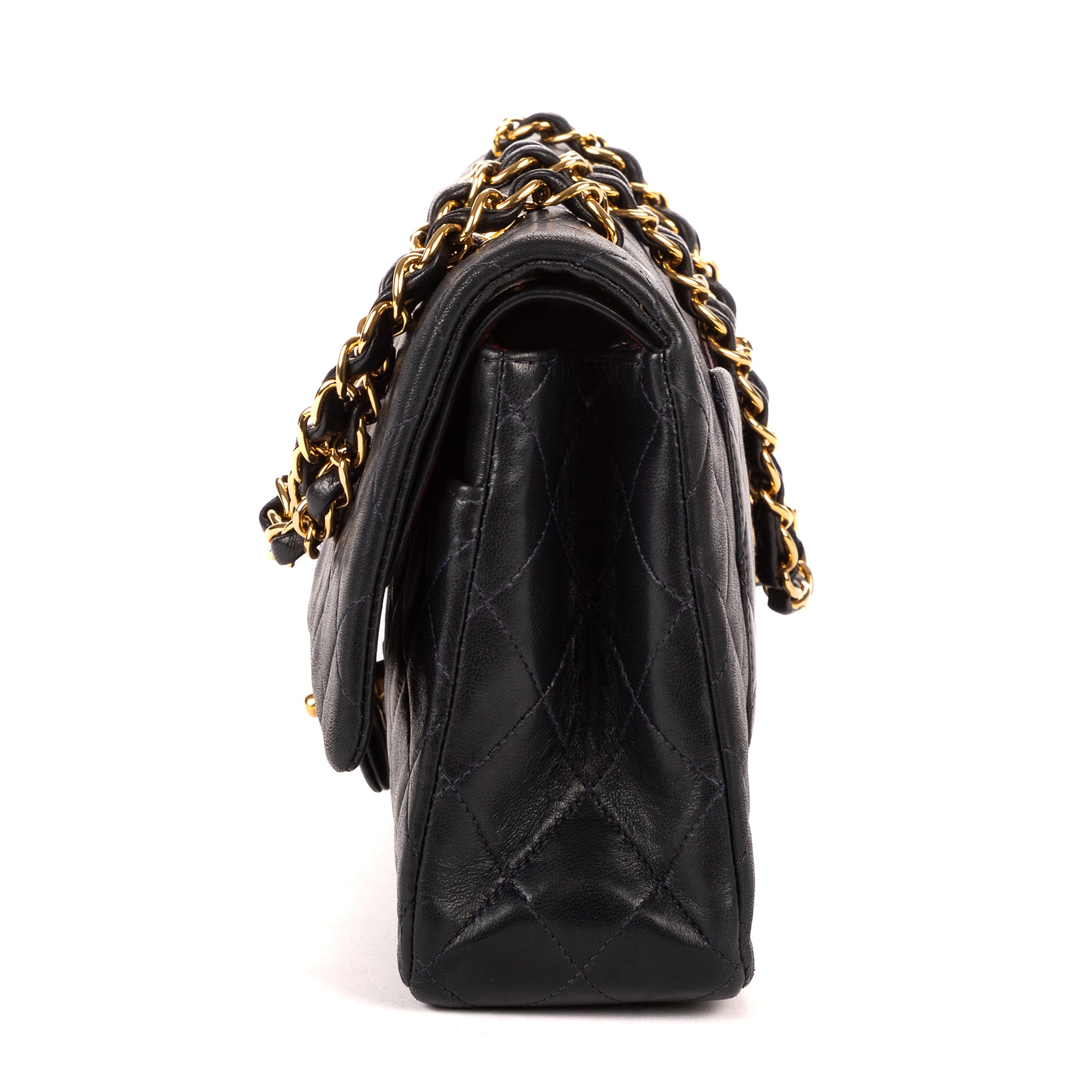 Shoulder Bag Classic Double Flap 26 Navy Quilted Lambskin Leather