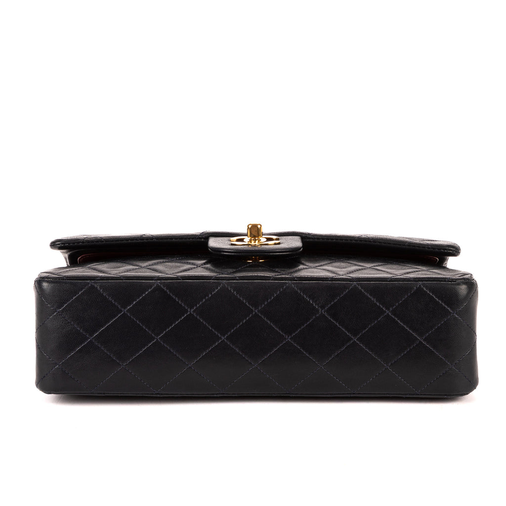 Shoulder Bag Classic Double Flap 26 Navy Quilted Lambskin Leather
