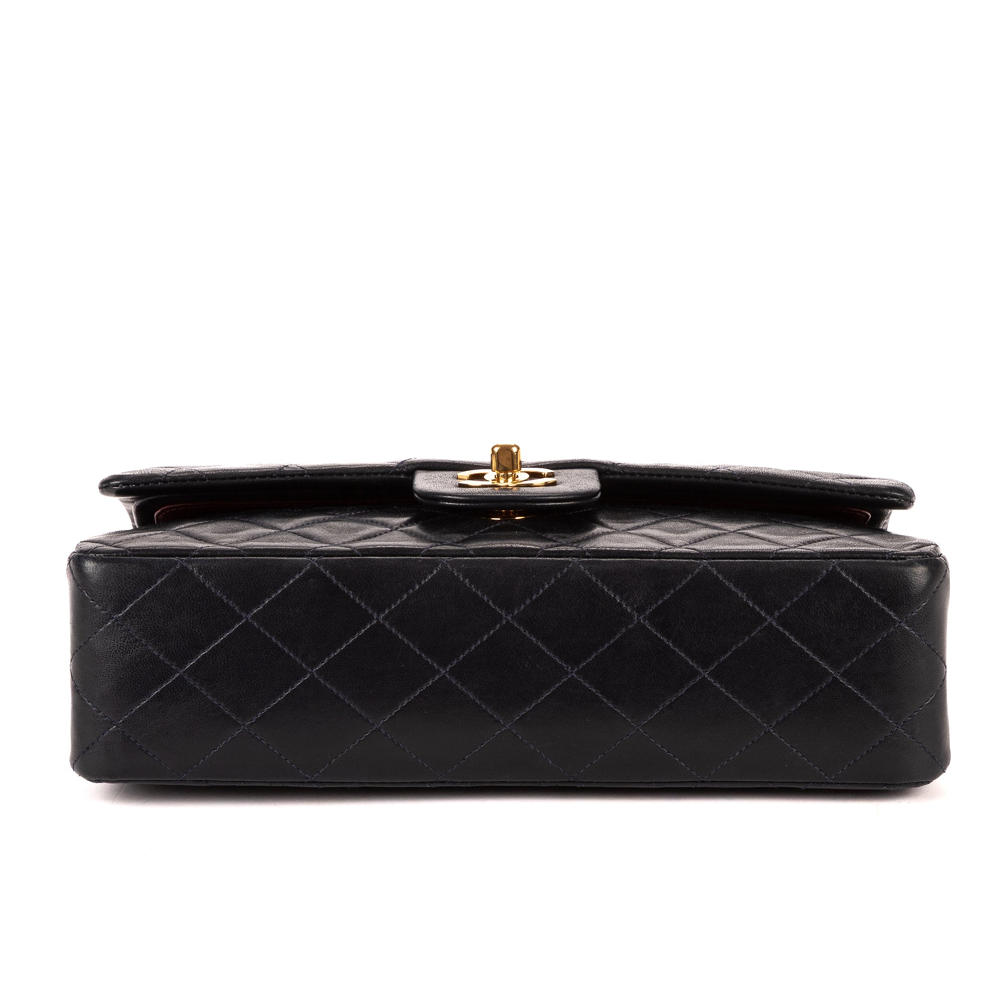 Shoulder Bag Classic Double Flap 26 Navy Quilted Lambskin Leather