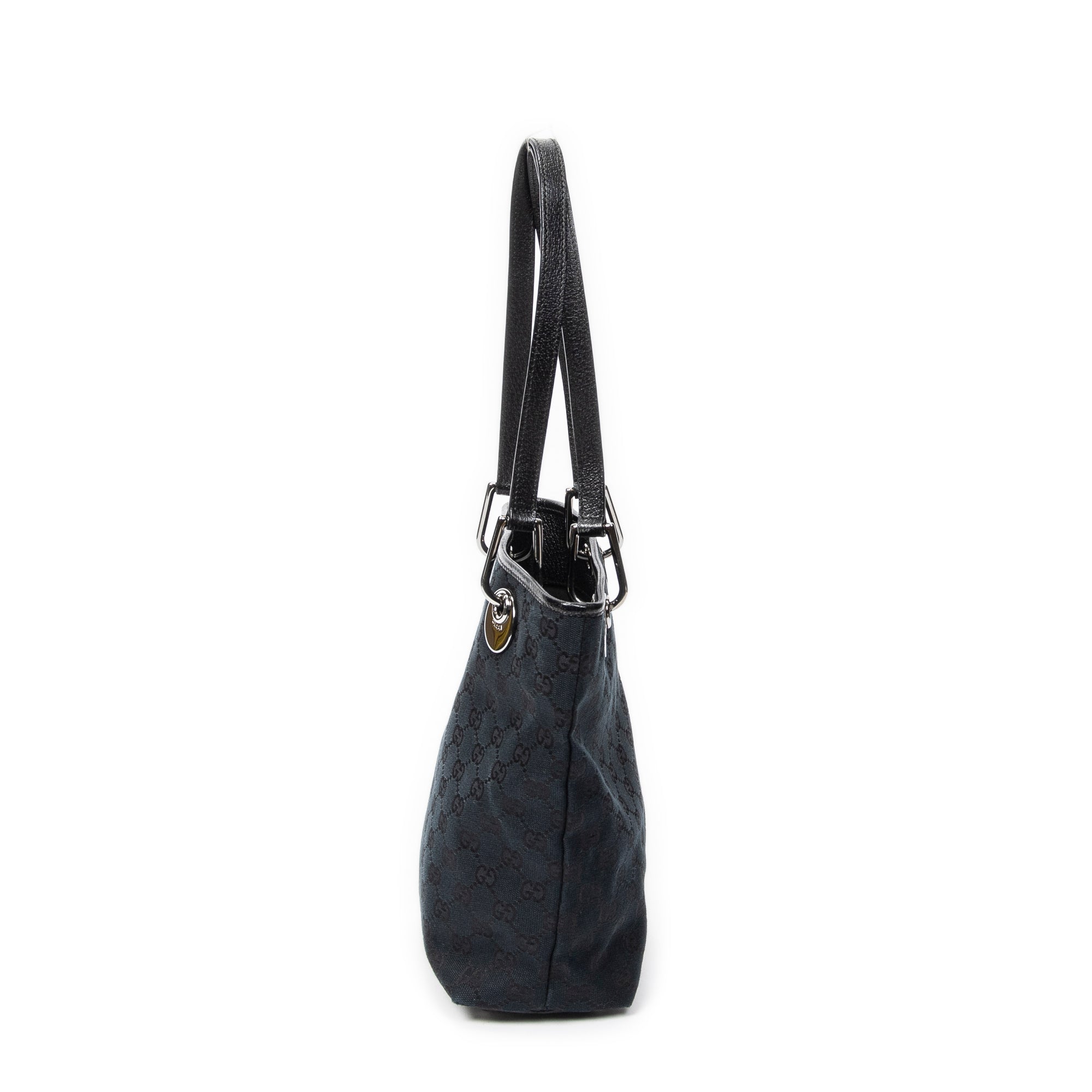Bolso de Hombro Pequeño Eclipse Compras Lona Monogramada Negra