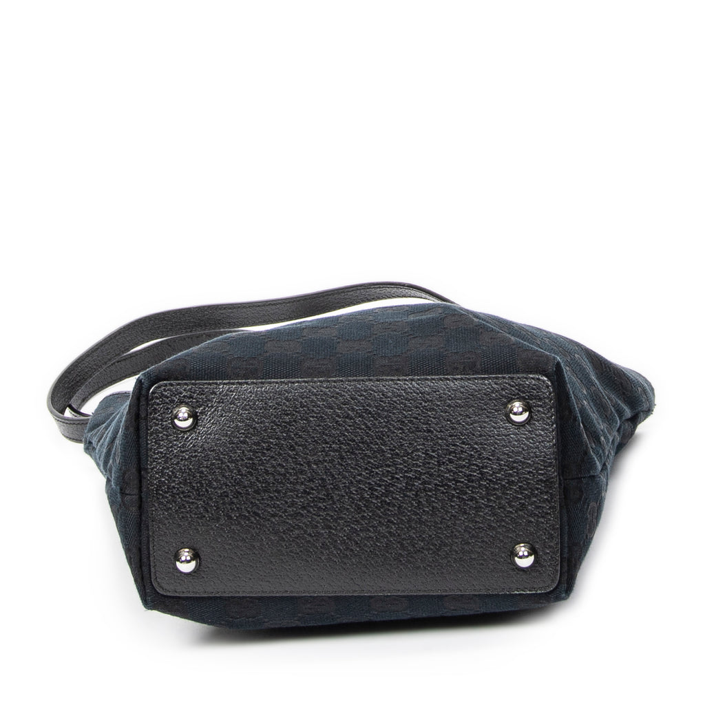 Bolso de Hombro Pequeño Eclipse Compras Lona Monogramada Negra