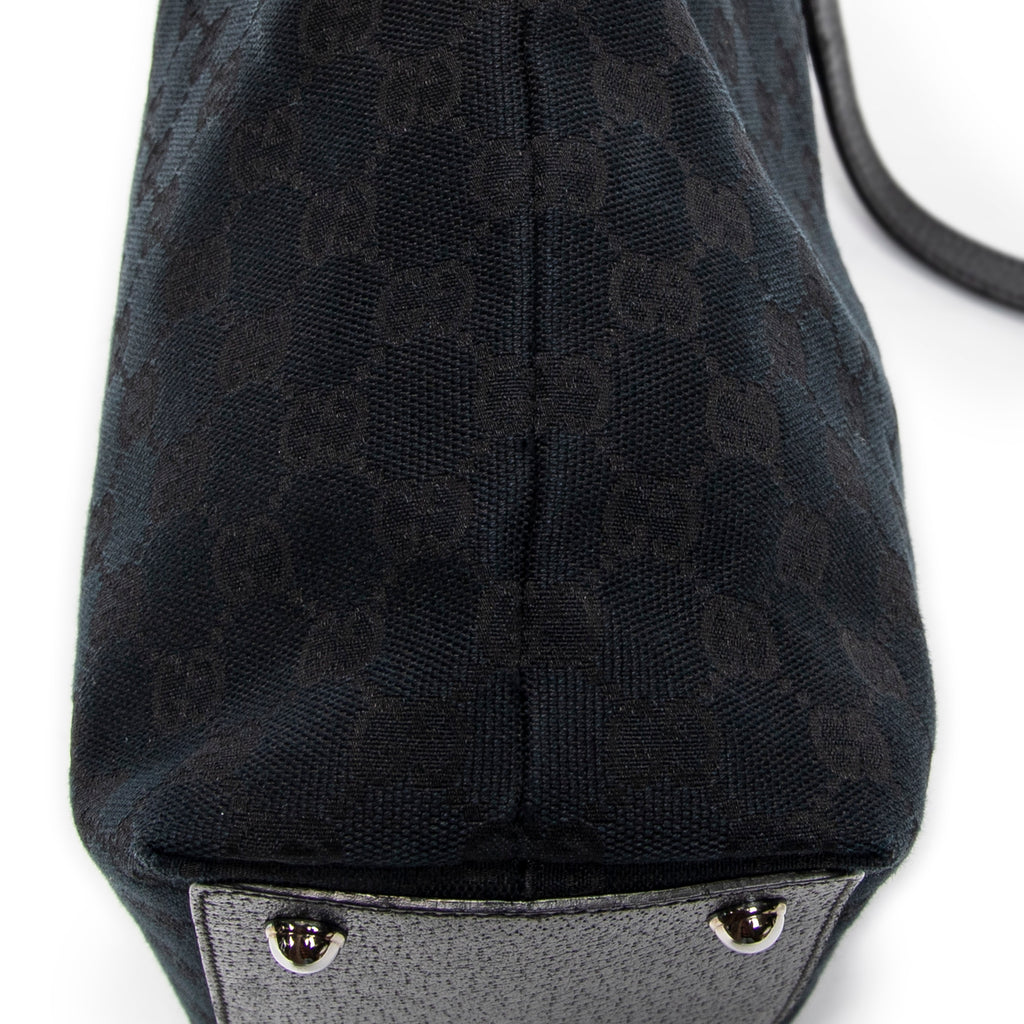 Bolso de Hombro Pequeño Eclipse Compras Lona Monogramada Negra