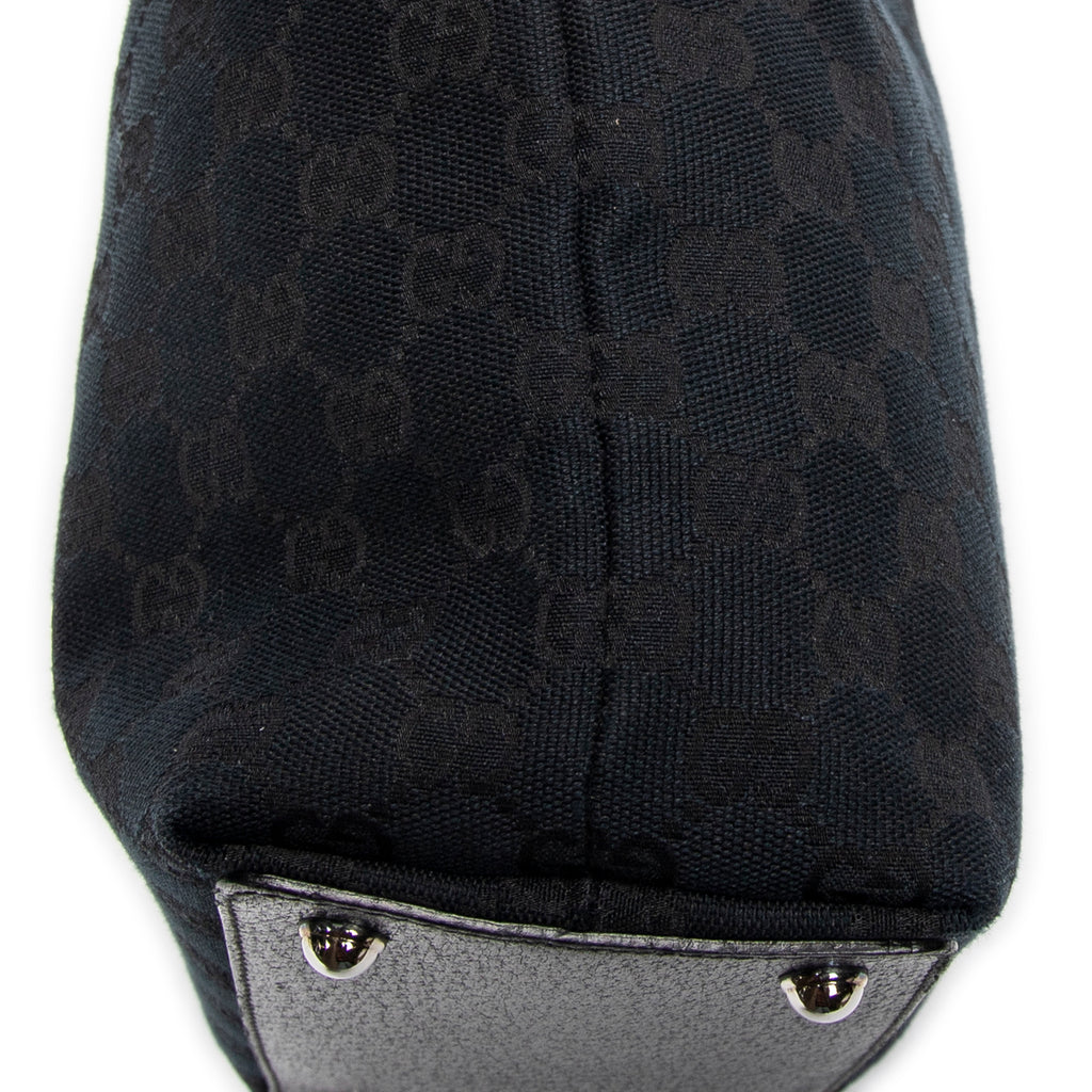 Bolso de Hombro Pequeño Eclipse Compras Lona Monogramada Negra