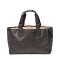 Shoulder Bag Open Tote Dark Brown Supreme Coated Canvas