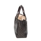 Shoulder Bag Open Tote Dark Brown Supreme Coated Canvas