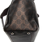 Shoulder Bag Open Tote Dark Brown Supreme Coated Canvas