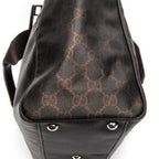 Shoulder Bag Open Tote Dark Brown Supreme Coated Canvas