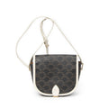 Shoulder Bag Medium Folco Bag Dark Brown Triomphe Coated Canvas
