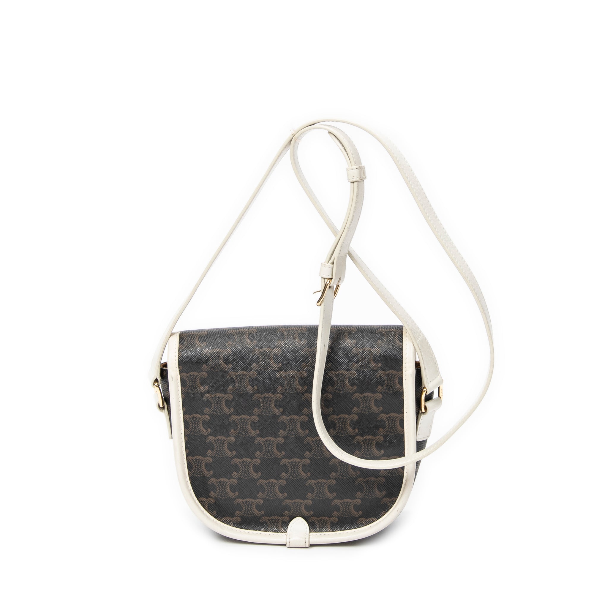 Shoulder Bag Medium Folco Bag Dark Brown Triomphe Coated Canvas