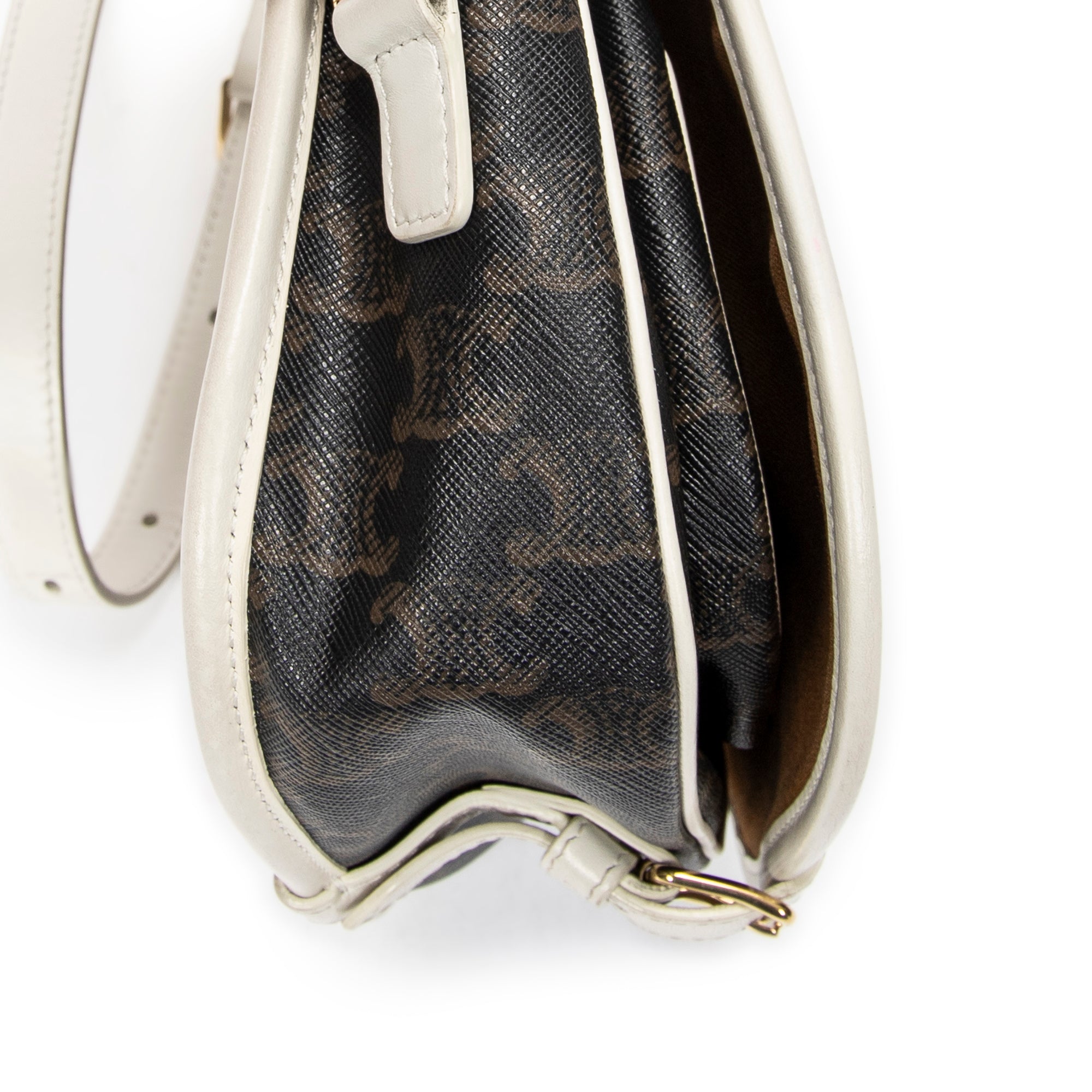 Celine - Sac Folco Moyen - Marron Foncé/Ivoire