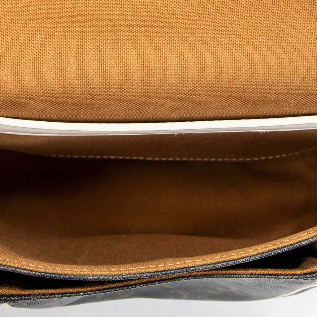 Celine - Sac Folco Moyen - Marron Foncé/Ivoire