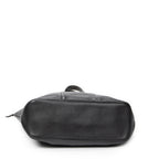 Shoulder Bag CD Zip Shopping Tote Black Calfskin Leather
