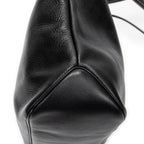 Shoulder Bag CD Zip Shopping Tote Black Calfskin Leather
