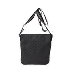 Shoulder Bag Messenger Crossbody Black Monogrammed Nylon Canvas