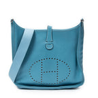 Shoulder Bag Evelyne II TGM Blue Jean Clemence Leather