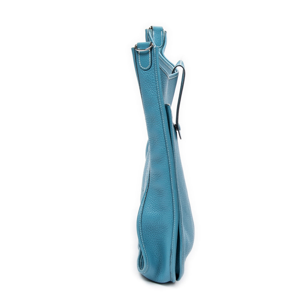 Shoulder Bag Evelyne II TGM Blue Jean Clemence Leather
