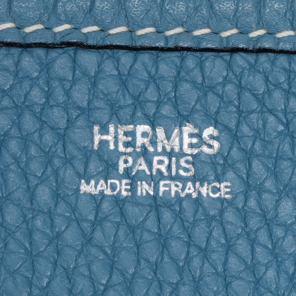 Shoulder Bag Evelyne II TGM Blue Jean Clemence Leather