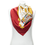 Scarf Scarf Red 100% Twill Silk