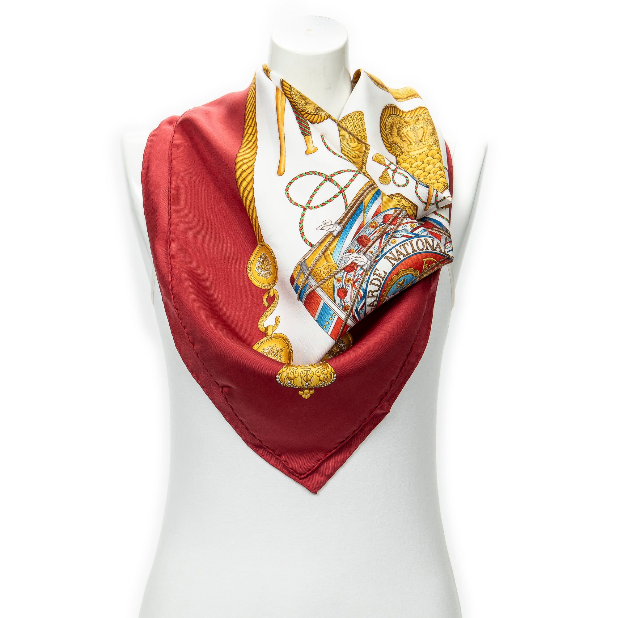 Scarf Scarf Red 100% Twill Silk