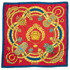 Hermès - Carré - Rouge/Or/Bleu