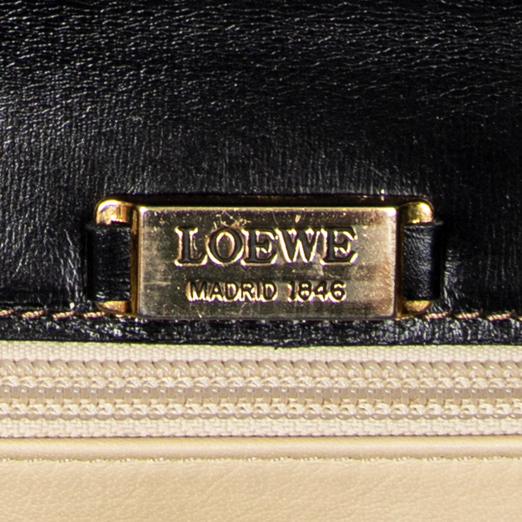 Shoulder Bag Vintage Flap Top Handle Black Smooth Calfskin Leather