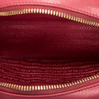 Bolso de hombro Oval Chain Crossbody de cuero matelassé rosa Diagramme