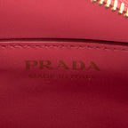 Bolso de hombro Oval Chain Crossbody de cuero matelassé rosa Diagramme