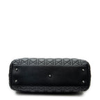 Shoulder Bag Medium Soft Shopping Tote Black Cannage Calfskin Leather