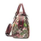 Bolso de hombro, bolso Boston pequeño, lona revestida Supreme rosa Blooms