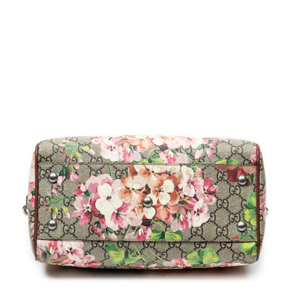 Bolso de hombro, bolso Boston pequeño, lona revestida Supreme rosa Blooms