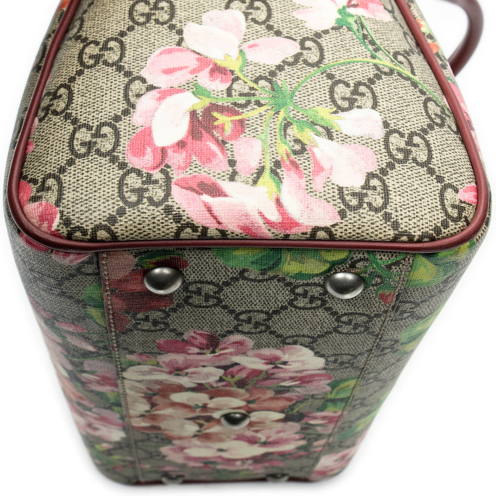 Bolso de hombro, bolso Boston pequeño, lona revestida Supreme rosa Blooms