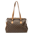 Bolso de Hombro Columbine Centenaire GM Lona Damier Ebene Marrón