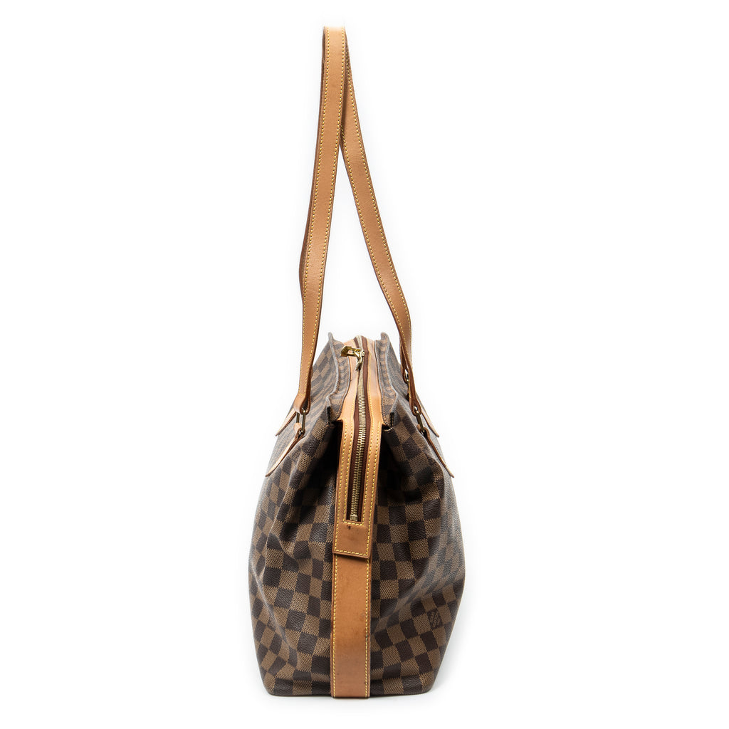Bolso de Hombro Columbine Centenaire GM Lona Damier Ebene Marrón