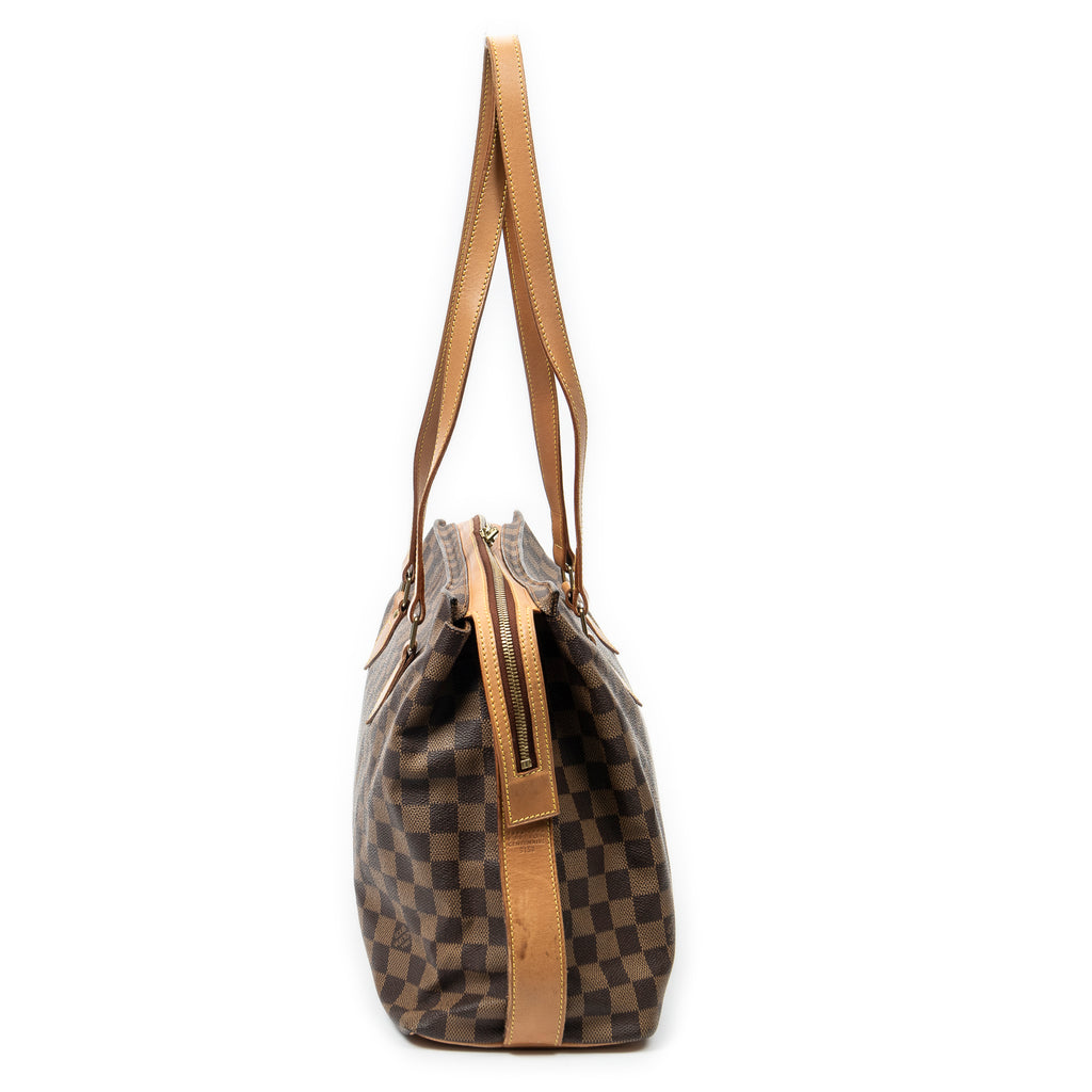Bolso de Hombro Columbine Centenaire GM Lona Damier Ebene Marrón