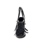 Handbag Micro Mini Bucket Black Monogram Satin