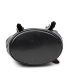 Handbag Micro Mini Bucket Black Monogram Satin