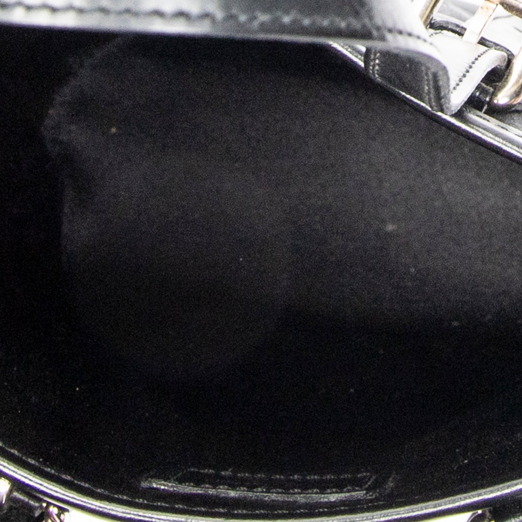 Handbag Micro Mini Bucket Black Monogram Satin